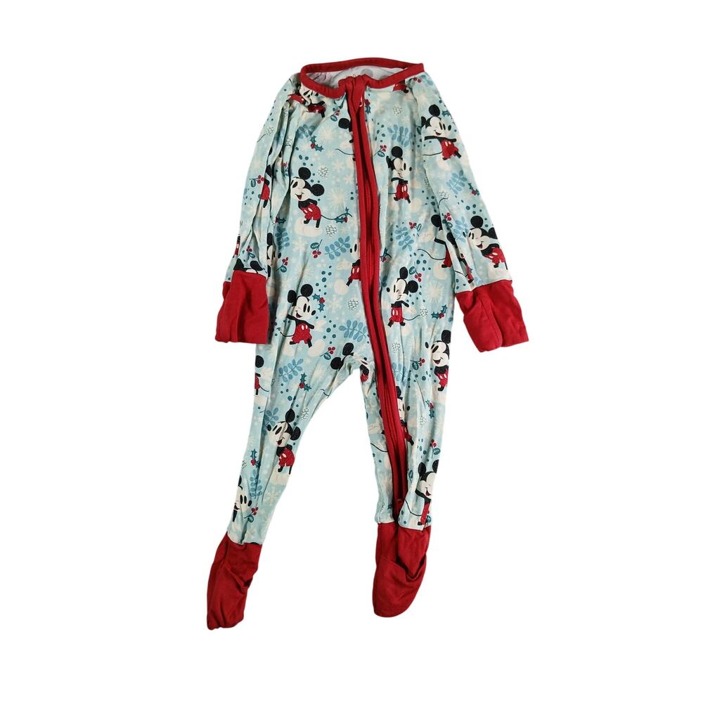 Disney Pajamas Little Sleepies Baby Unisex 0-3 Month Mickey Christmas Winter
